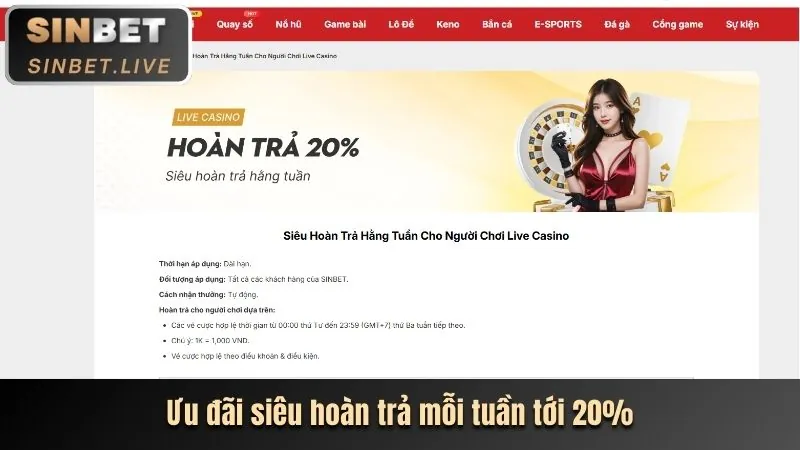Khuyến mãi hoàn trả hàng tuần cho game Nổ Hũ tại 189bet
